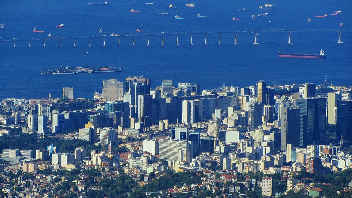 Rio's center seen from Corcovado