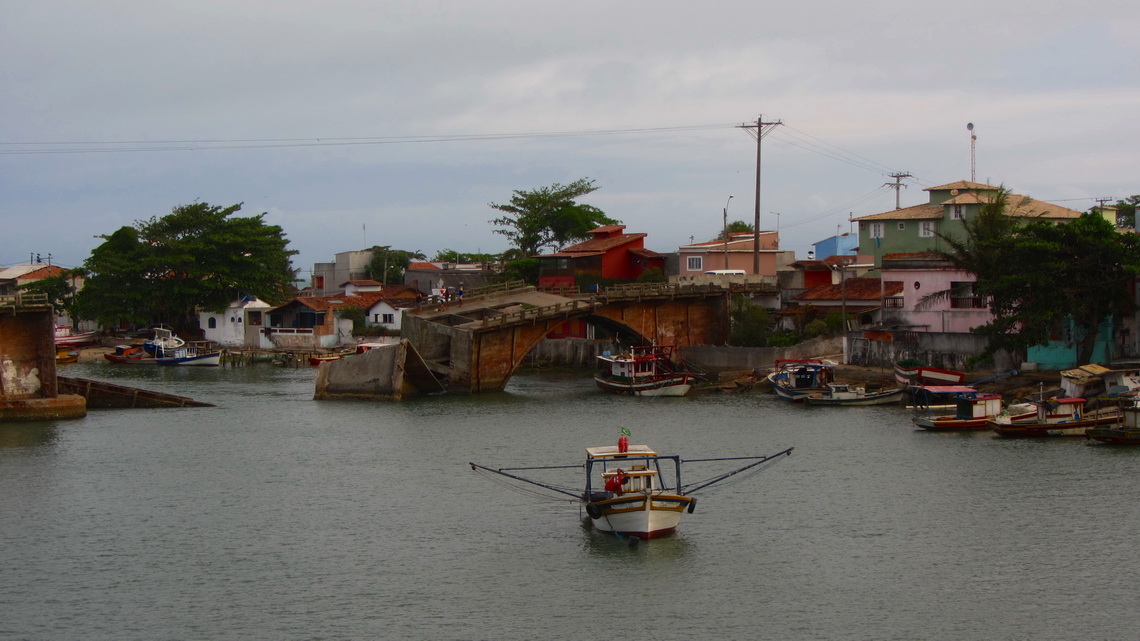 No longer used bridge in Barra de Sao Joao, Northwest of Buzios