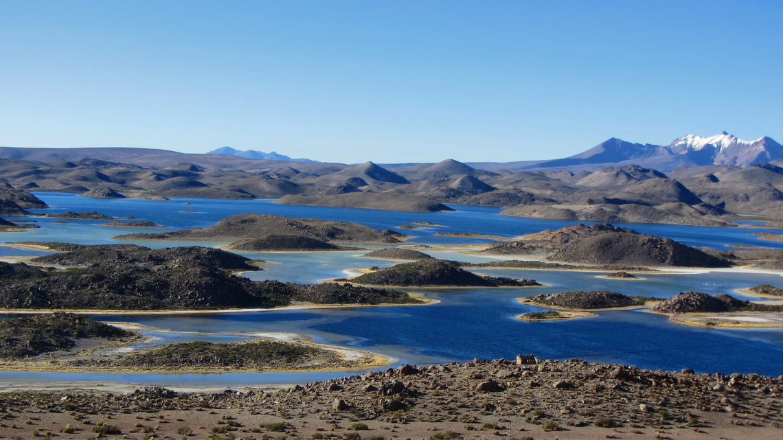 Some of the lakes in the Lauca National Park