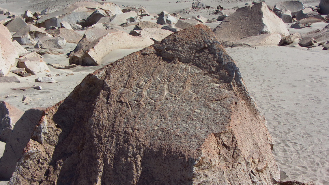 Line drawings in the desert