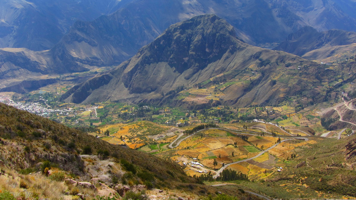 The village of Cotahuasi with the now paved street