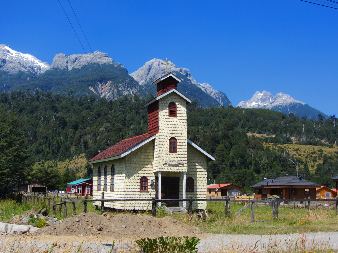 Typical wooden church in Aysen