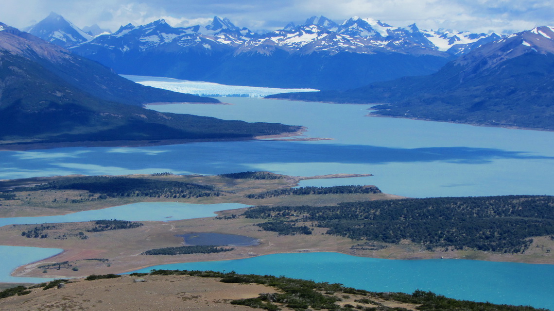Some arms of Lago Argentino and Glaciar Perito Moreno