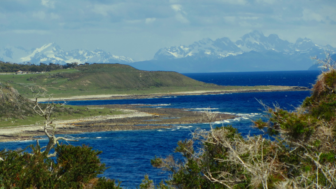 Canal Whiteside with Cordillera Darwin