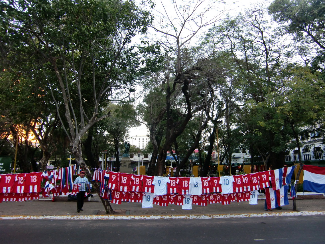 Dresses of the football team of Paraguay