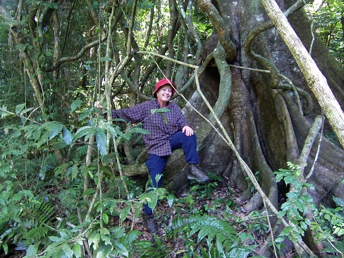 Marion walking in the jungle