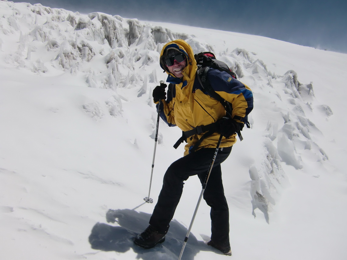 Some ice on the way to the summit of the Cerro San Francisco