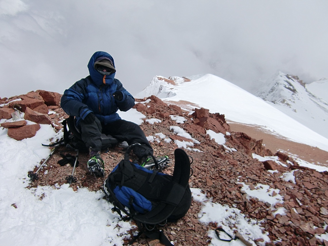 Marion on the summit of Mercedario - 6770 meters high!
